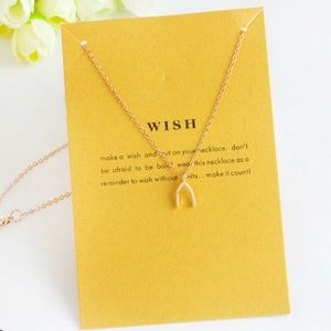 Wish Bone Charm Necklace